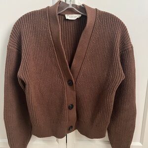 Everlane Chocolate Brown Cardigan Sweater
